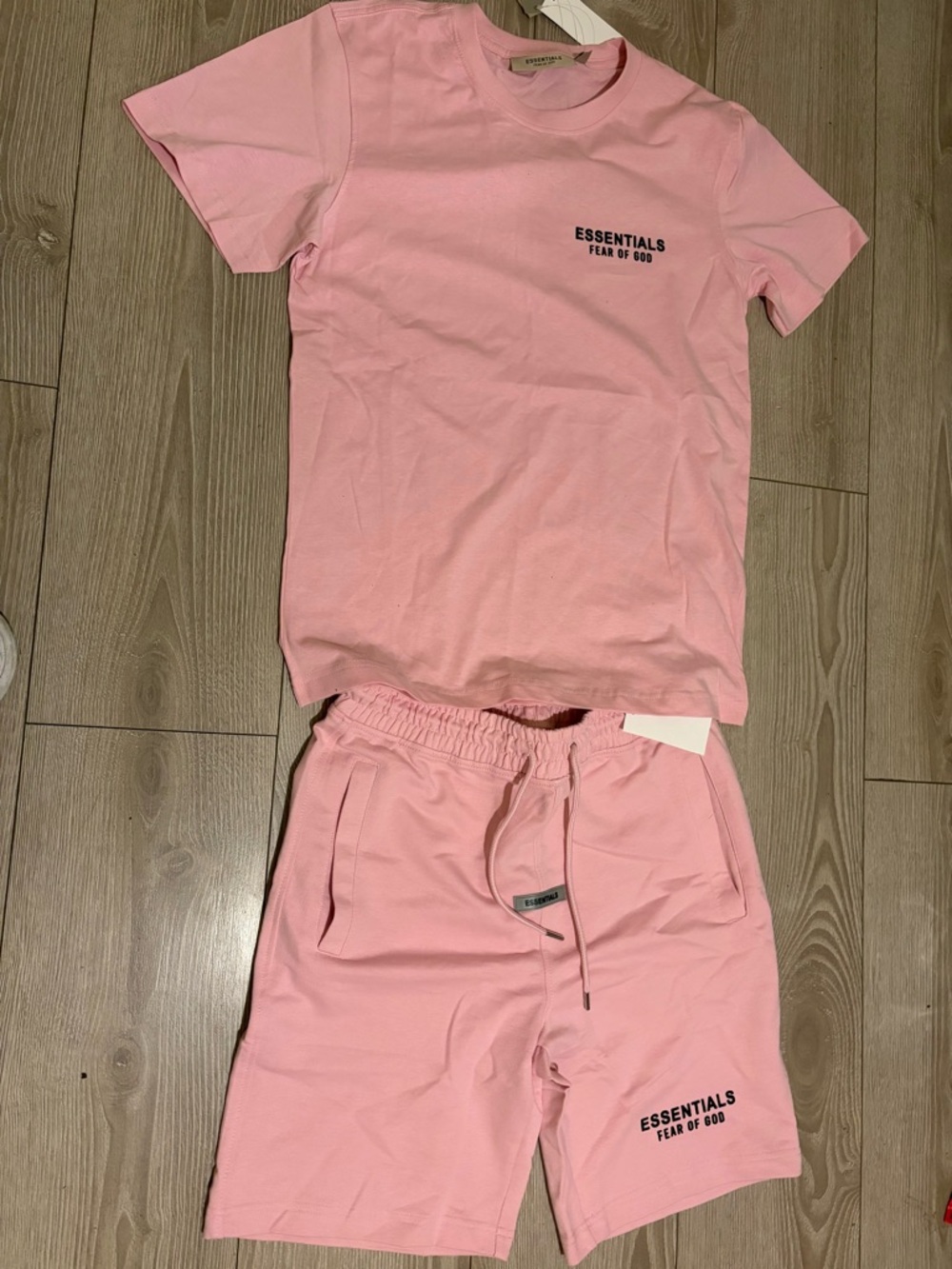 Essentials light blue short set